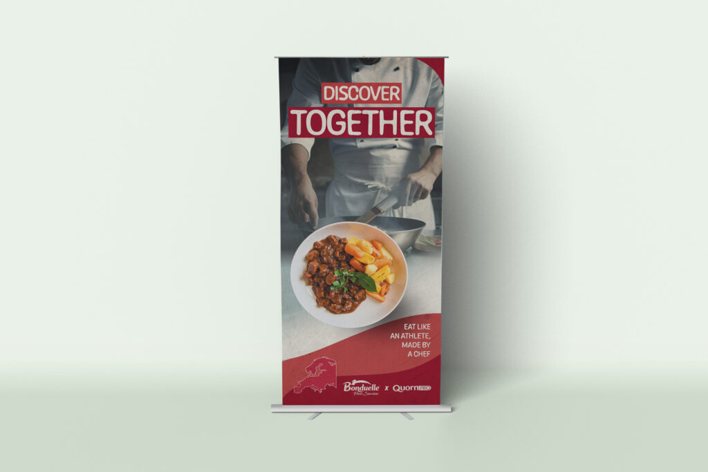 Roll-up banner mock-up voor campagnebeeld