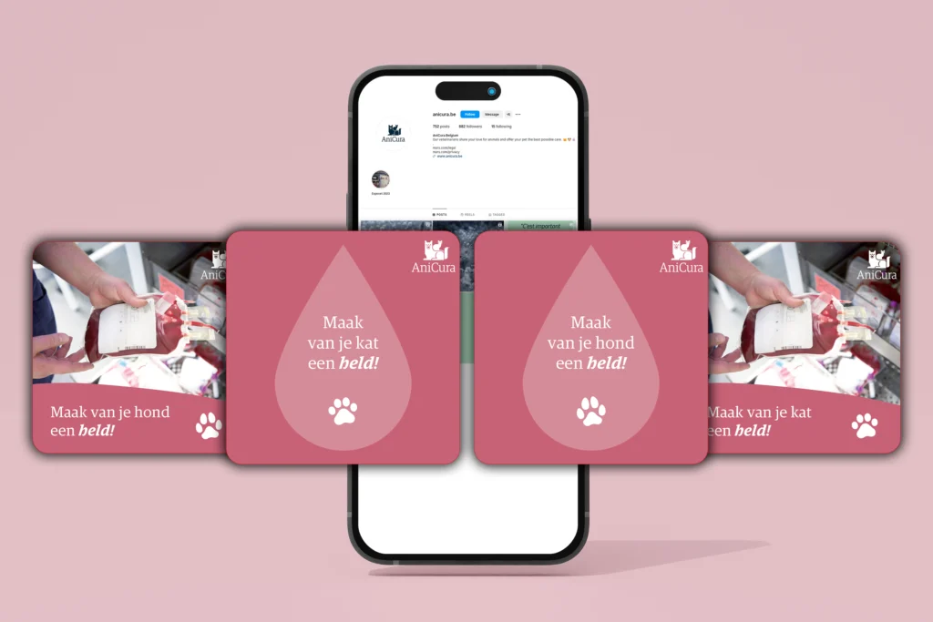 Social media posts voor de bloeddonor campagne