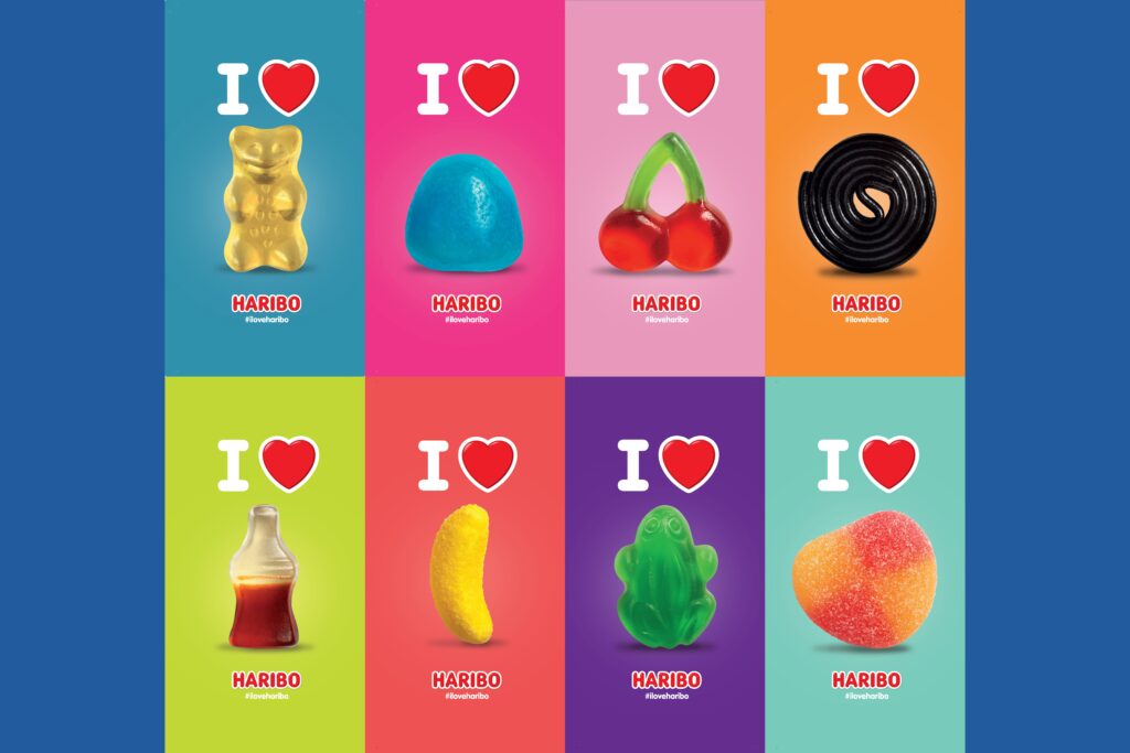 Haribo designs op een rij