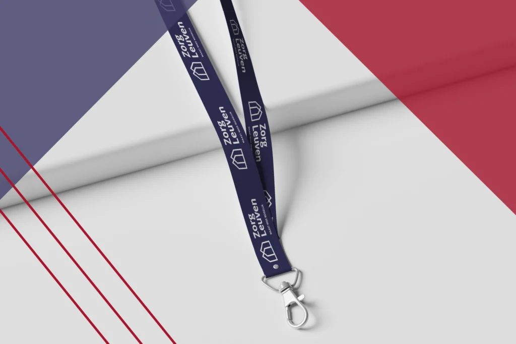 Lanyards voor Zorg Leuven, ontwerp en productie