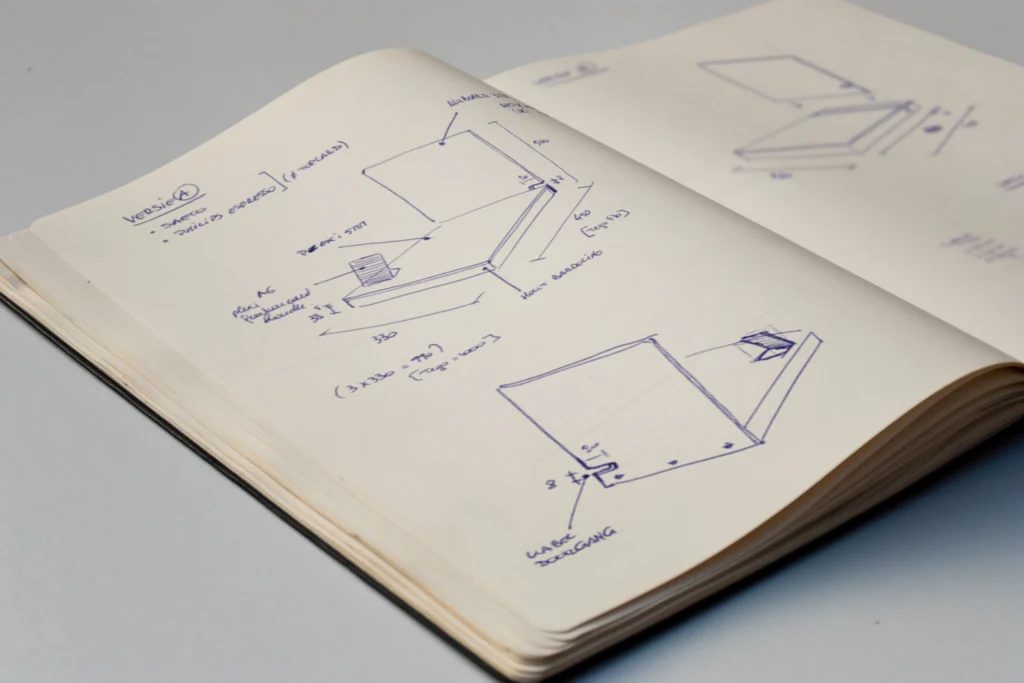 Schetsboek Saeco display