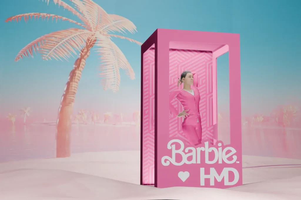 Barbie HMD photobooth 3D render