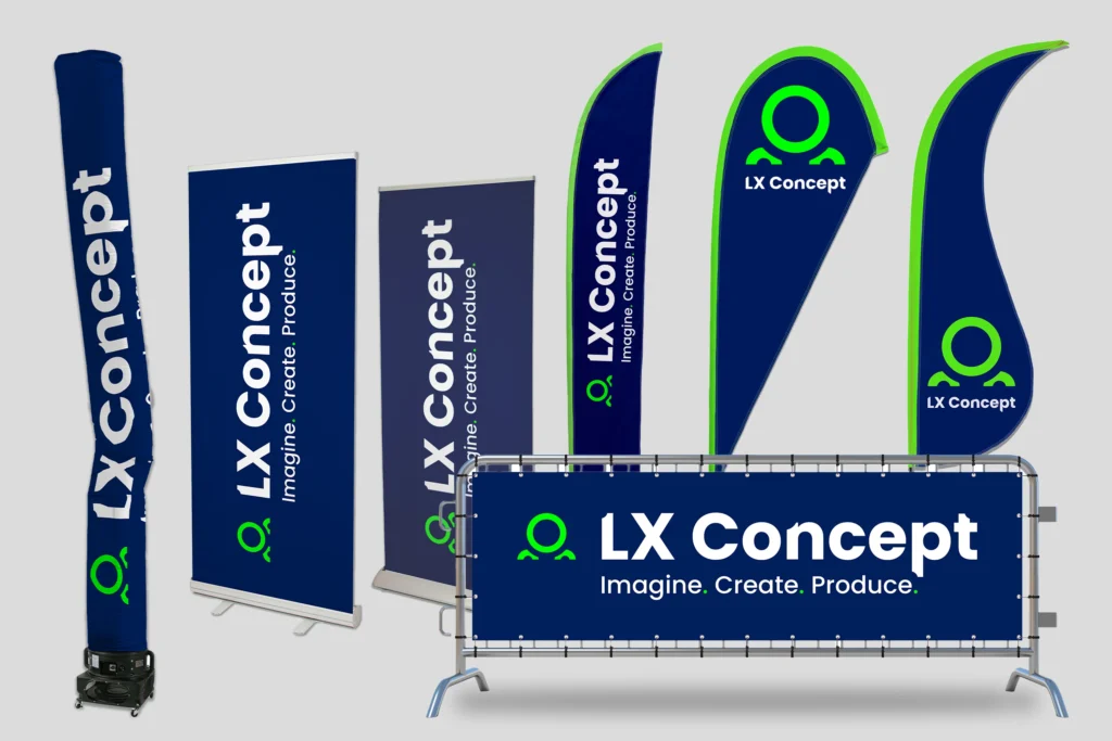 Mockup verzameling van grote signage